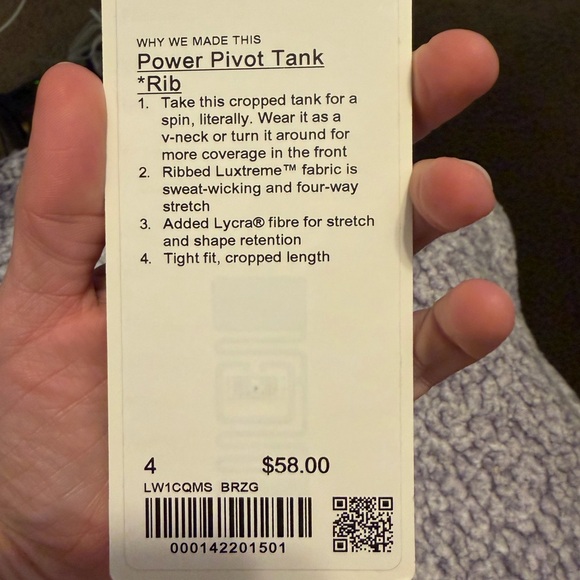 Lululemon Power Pivot Tank *Rib - Picture 5 of 5